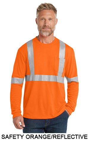 CornerStone&reg; ANSI 107 Class 2 Long Sleeve Safety T