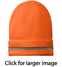 CornerStone® Enhanced Visibility Beanie with Reflective Stripe