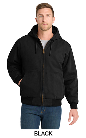 CornerStone&reg; Washed Duck Cloth Insulated Hooded Work Jacket
